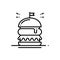 Burger line icon. Hamburger sign and symbol. Fast food.