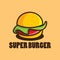 Burger logo design template