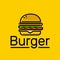 Burger logo emblem colored shape line style