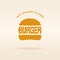 Burger logo emblem vector inscription