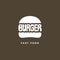 Burger logo emblem vector inscription