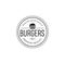 Burger Logo Vintage . Vector vintage fast food logo. Hipster natural Burger label, sign. Bistro icon. Street eatery emblem