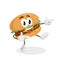 Burger mascot and background Hi pose