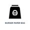 Burger paper bag icon. Simple element illustration. Take away fa