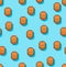 Burger pixel art pattern seamless. Hamburger 8 bit background. Simplified fast food symbol pixelated texture