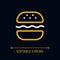 Burger pixel perfect color linear ui icon for dark theme