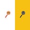 Burger Search delivery service logo. Magnifying glass with a hamburger icon