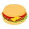 Burger small icon, isometric 3d style