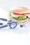 Burger & stethoscope