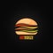 Burger symbol hamburger icon design background