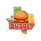 Burger and Texas Map logo.