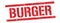 BURGER text on red vintage lines stamp