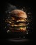 A Burger to Remember: A Mouthwatering Masterpiece. Generative AI