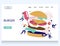 Burger vector website landing page design template