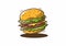 Burgers fast food illustration drawing