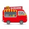 Burgers street food vector caravan trailer