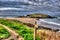 Burgh Island Devon England uk near Bigbury-on-sea on the south west coast path in bright vivid colourful HDR