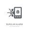 burglar alarm icon. Trendy burglar alarm logo concept on white b