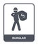 burglar icon in trendy design style. burglar icon isolated on white background. burglar vector icon simple and modern flat symbol