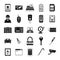 Burglar robber plunderer icons set, simple style