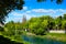 Burgos Arlanzon river in Castilla Leon Spain