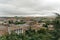 Burgos Cathedral and city panorama at sunrise. Burgos, Castile and Leon, Spain - nov, 2021