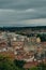 Burgos Cathedral and city panorama at sunrise. Burgos, Castile and Leon, Spain - nov, 2021