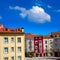 Burgos downtown colorful facades in Castilla Spain