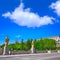 Burgos San Pablo bridge Statues on Arlanzon river