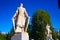 Burgos San Pablo bridge Statues on Arlanzon river