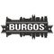 Burgos Spain Euro Europe Icon Vector Art Design Skyline Flat City Silhouette Editable Template