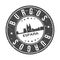 Burgos Spain Europe Round Button City Skyline Design Stamp Vector Travel Tourism