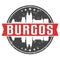 Burgos Spain Round Travel Stamp. Icon Skyline City Design. Seal Tourism Badge Illustration.