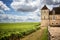 Burgundy, Chateau du Clos de Vougeot and vineyards. France