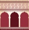 Burgundy Indian temple background