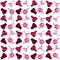 Burgundy Rose Colors Wrapping Paper Seamless Pattern, Illustration With Brushed Metallic Vases 3D Render