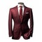 Burgundy Suit Mannequin: Realistic Rendering With Intense Color Saturation