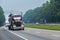 Burgundy Tanker Truck On Tennessee Interstate Highway