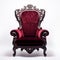 Burgundy Velvet Throne Chair: Dark Symbolism In Gothic Portraiture