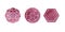 Burgundy watercolor gemstones icons with white contour. Line sketch with watercolor background. Crystals stone isolated