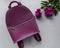 Burgundy women`s backpack