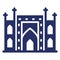 Burial chamber jahangir, lahore landmark Isolated Vector Icon which can be easily modified or edit