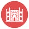 Burial chamber jahangir, lahore landmark Isolated Vector Icon which can be easily modified or edit