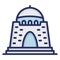 Burial chamber quaid, karachi landmark Isolated Vector Icon which can be easily modified or edit