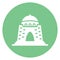 Burial chamber quaid, karachi landmark Isolated Vector Icon which can be easily modified or edit