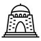 Burial chamber quaid, karachi landmark Isolated Vector Icon which can be easily modified or edit