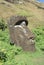Buried moai