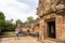 BURIRAM, THAILAND - August 5, 2023: Tourists visit Prasat Khao Phanom Rung is a stone laterite castle. Thailand.