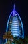 Burj Al Arab hotel night, United Arab Emirates