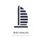burj khalifa icon on white background. Simple element illustration from Monuments concept